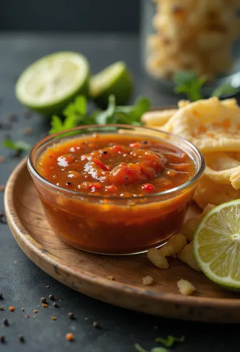 BBQ lime and chilli sauce served