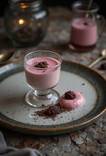 Rum punch panna cotta served