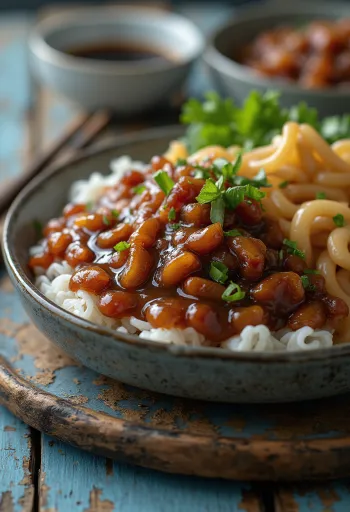 Hoisin sauce served with Asian dishes