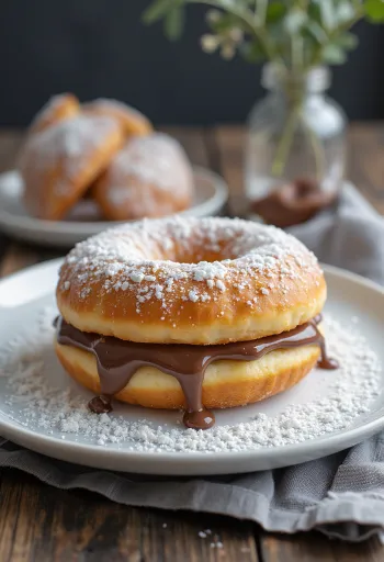 Nutella doughnuts served