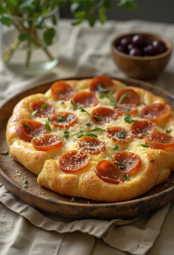 Chorizo and parmesan focaccia served