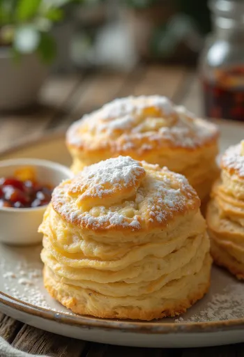 Lard scones served on a plate