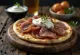 Piadina with roast lamb and spiced yoghurt served