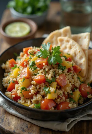 Tabbouleh with fresh parsley and mint