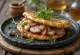 Piadina with pan-seared duck breast and camembert served