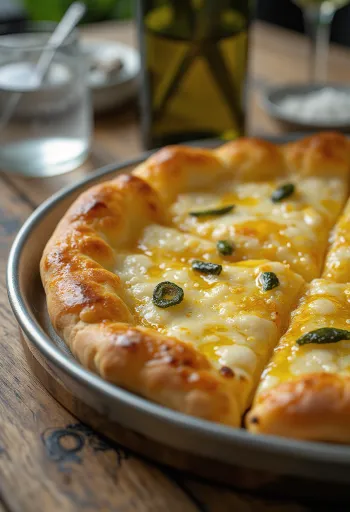 Pizza all’Olio with extra virgin olive oil and fresh herbs