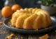 Orange and curd cheese bundt cake served