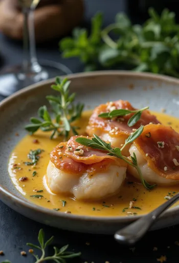 Saltimbocca alla Romana served