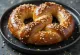 Sesame seed pretzels freshly baked