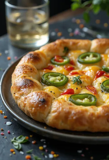 Fiery chilli and jalapeño focaccia served