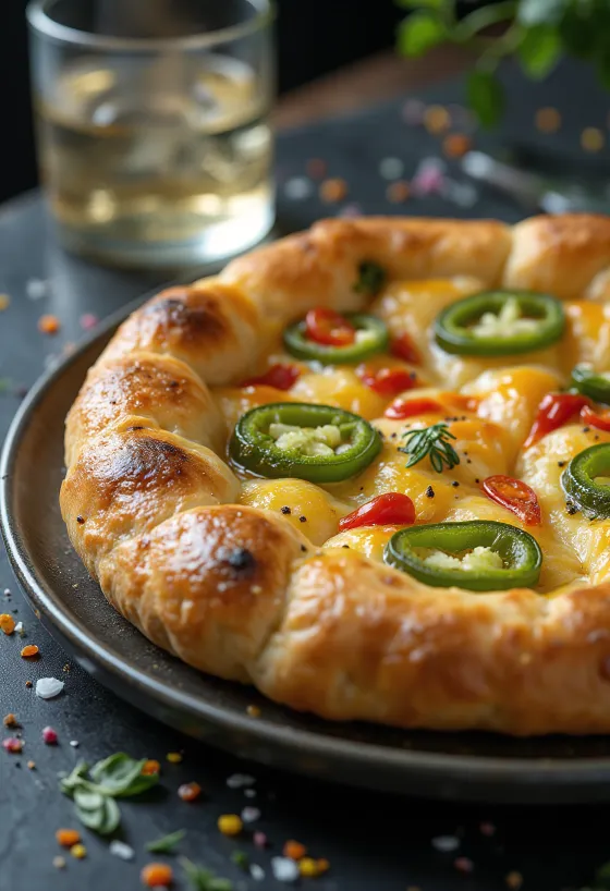 Fiery chilli and jalapeño focaccia served
