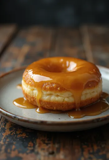 Maple Doughnut served with maple syrup glaze