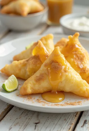 New Mexican Sopapillas served with honey and lime juice