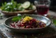 Smoked paprika lime red wine sauce in a pan