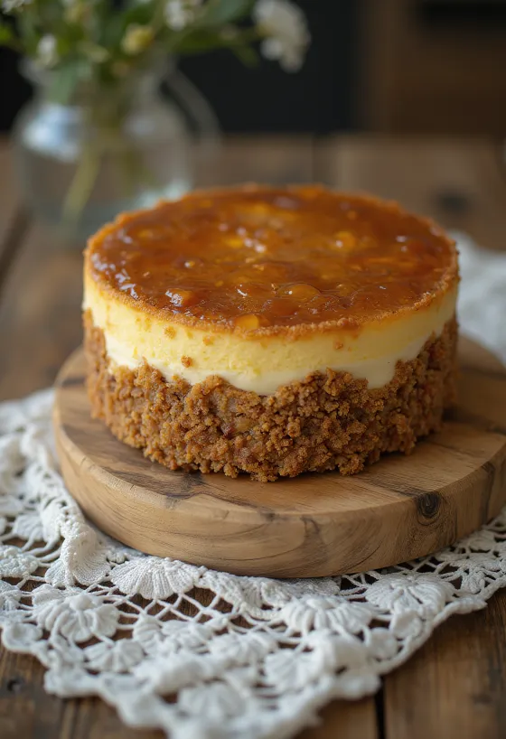 Honey cake decorated with walnuts