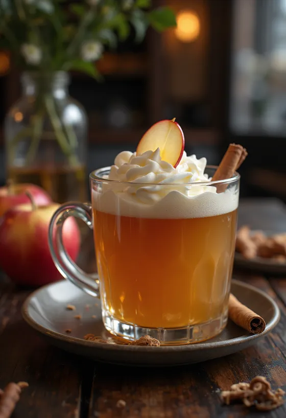 Apple brandy cider served in a glass