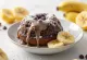 Banana chocolate doughnuts served