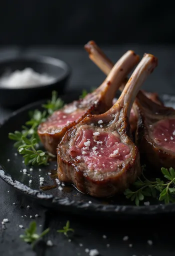 Grilled rosemary lamb cutlets
