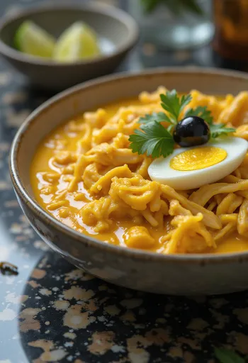 Gluten-free Ají de Gallina chicken served with peanuts and yellow chilli