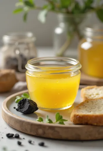 Smoked ghee in a jar, freshly made