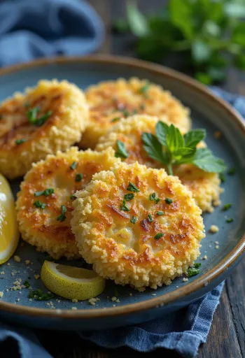 Breaded courgette in crispy coating, fried golden brown