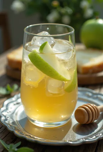 Freshly served English dry cider cocktail