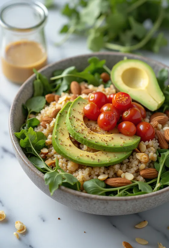 Avocado and lime Buddha bowl