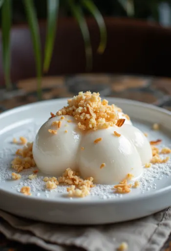 Coconut parfait served