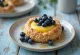 Skolebrød with blueberries and wholemeal flour served