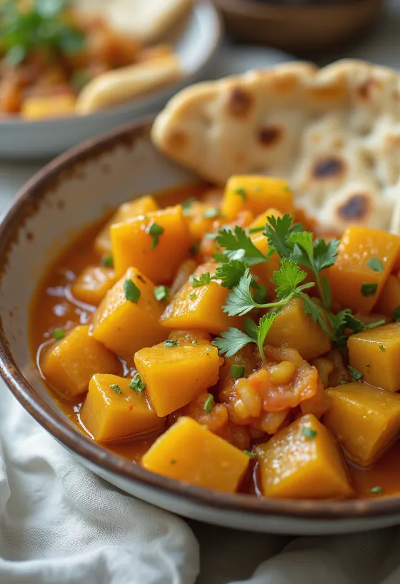Tinda Masala Indian dish, with spicy vegetables