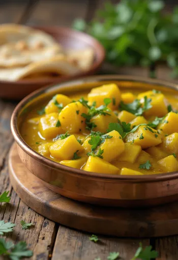 Tinda sabzi, spicy tinda Indian style, served with rich spices and fresh coriander