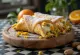 Orange pistachio cannoli served