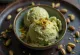 Pistachio ice cream served