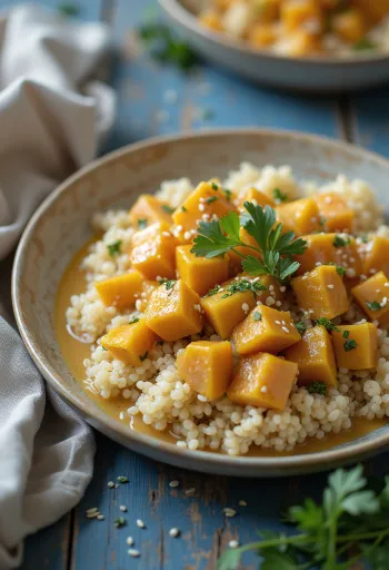 Butternut Squash Quinoa Curry with Tahini