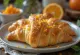 Candied orange peel croissants served
