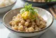 Natto with mustard served with coriander