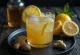Honey ginger lemonade freshly served