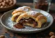 Nutella strudel served sliced