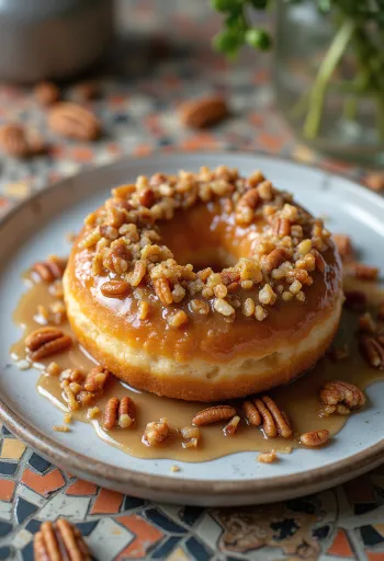 Praline Doughnut served fresh