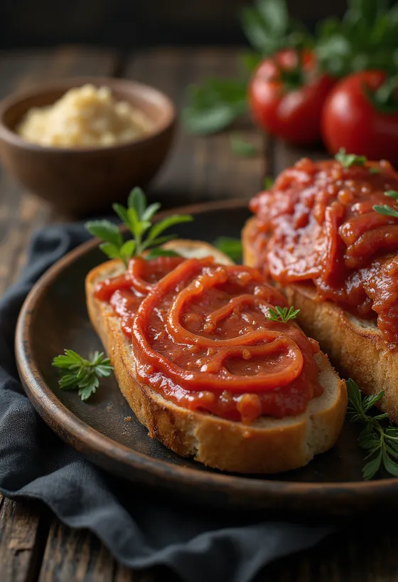 Sobrassada sausage cut into slices