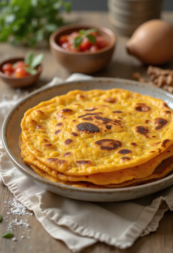 Sweet potato tortilla served