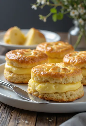 Butter scones served