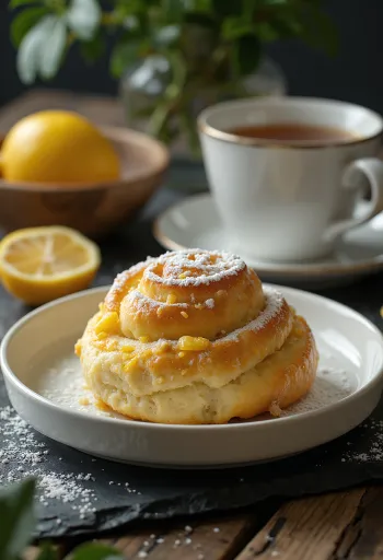 Lemon swirls served on a plate