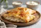 Spiced yoghurt calzone baked golden brown