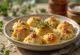German smoked meat knödel served with brown butter