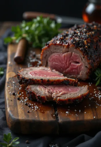 BBQ beef brisket served pulled with chips