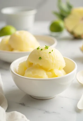 Pineapple Sorbet served