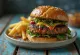 Seitan burger with fresh vegetables