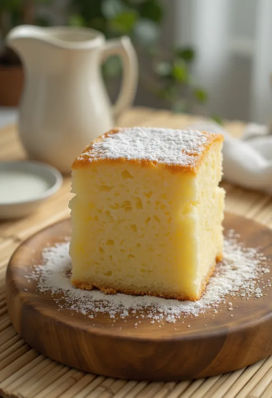Vanilla sponge cake served in slices