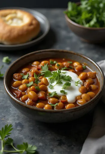 Mamledar Misal Pav, spicy bean curry and crispy pav